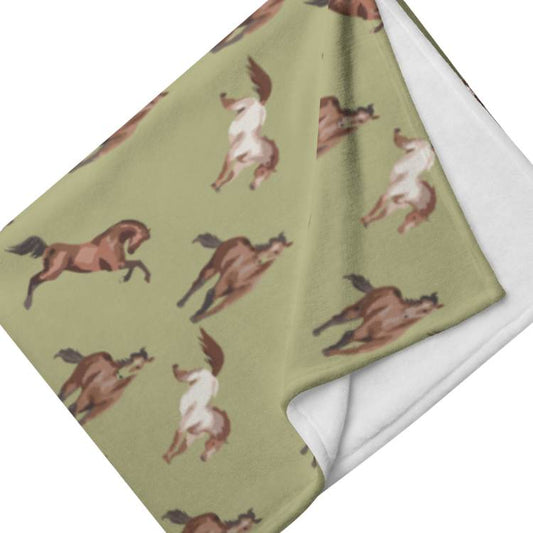 Hold Your Horses Throw Blanket