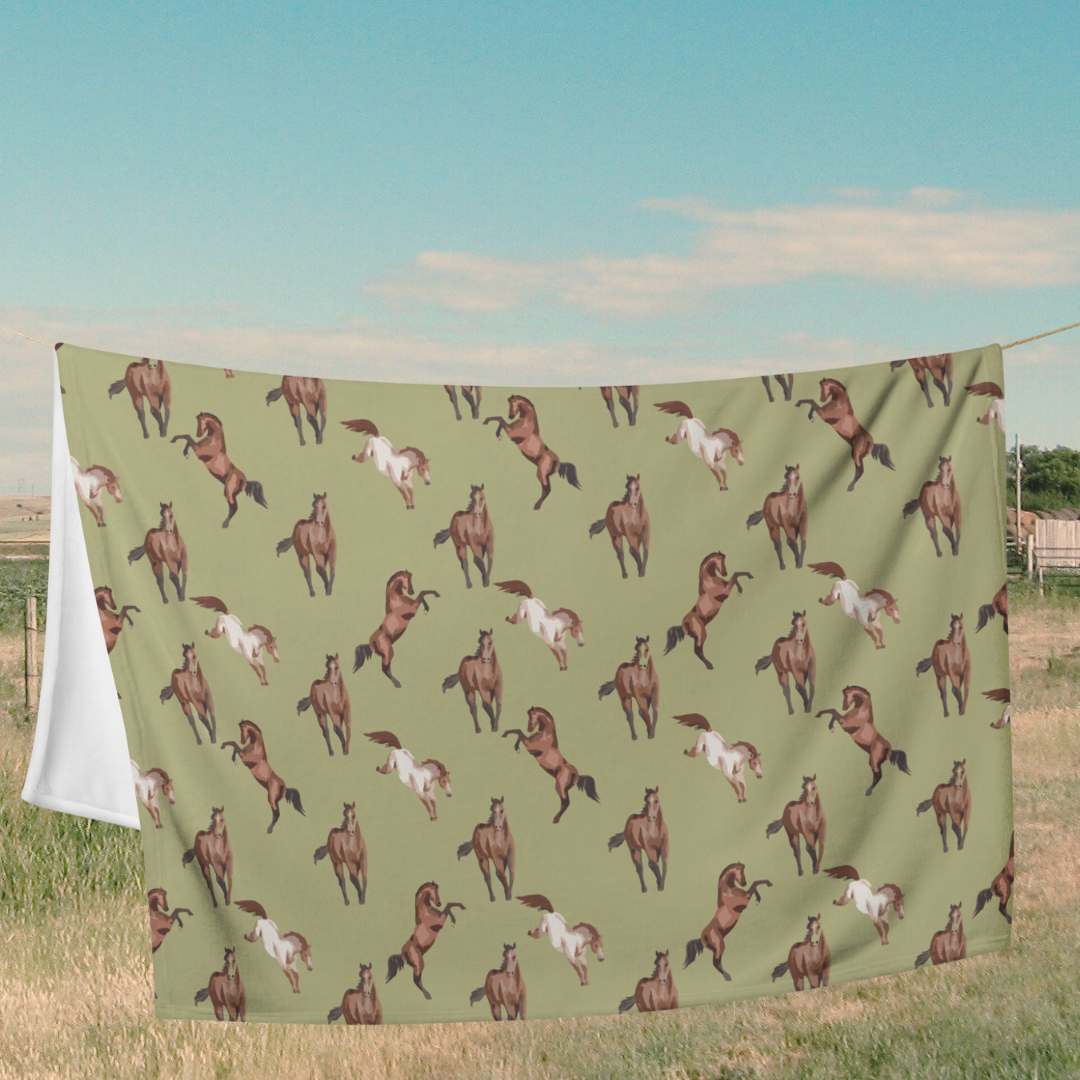Hold Your Horses Throw Blanket